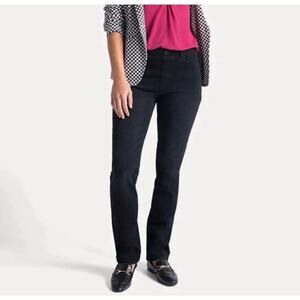 Betabrand Black Pull on Straight Boot Cut Jeans 2XL